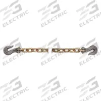 PEERLESS Straight Chain: 10 ft Overall Lg, Carbon Steel, Welded, 2.34 lb Wt per Foot, Straight (MPN 8612449). Key specifications — Material: Carbon Steel; Chain Type: Transport Chain; Hook Type Included: Grab Hook; Includes Hook: Hook Included; Lifting Capability: Not for Lifting; Link Type: Straight; Welding Type: Welded; Brand: PEERLESS.