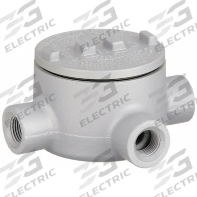 APPLETON ELECTRIC Conduit Outlet Body: Iron, GR, 1/2 in Trade Size, T Body - T Round Body - Tee Type