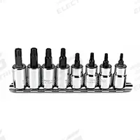 PROTO Socket Bit Set: 1 - 25 Pieces, 3/8 in Drive Size, 8 Pieces, T15 to T50 Tip Size Range, Torx (MPN J5239C). Key specifications — attr1216280: Fixed Insert; attr1216283: PROTO; attr1225718: T15 to T50; attr1227491: 3/8 in.