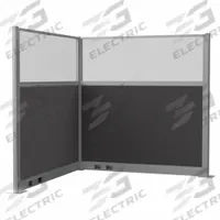 VERSARE Cubicle Wall: 72 in Overall Ht, 72 in Overall Wd, 4 Panels, Charcoal, Fabric (MPN 1859378). Key specifications — Panel Color: Charcoal; Brand: VERSARE; Panel Material: Fabric; Window Style: Fluted.