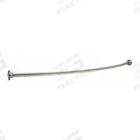 FRANKLIN BRASS Curved Shower Rod: 1 in Overall Wd, Stainless Steel, Unfinished, Screws (MPN 211-5 SS). Key specifications — Brand: FRANKLIN BRASS; Finish: Unfinished; Material: Stainless Steel; Includes: (6) Screws; Mounting Type: Screws.