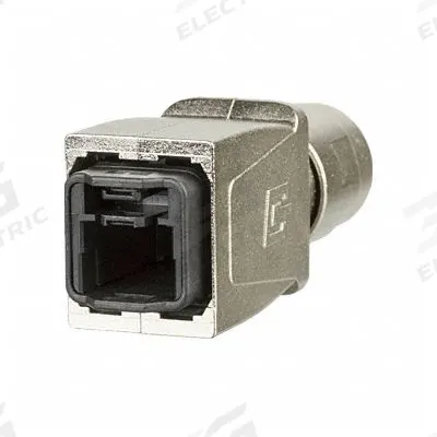 METZ CONNECT Plug Housing: Plug Housing, 1 Ports, Metal, IP65/IP6X/IPX7, -40°F to 158°F - Plug-Style Data & Network Connector Housings