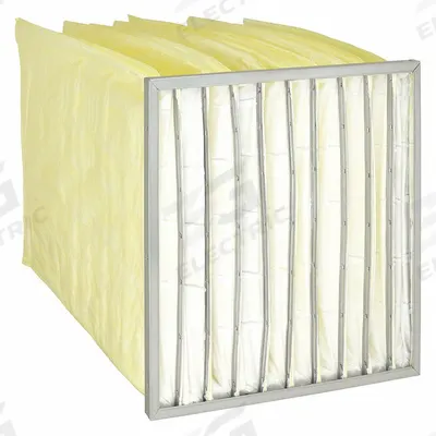 GRAINGER Pocket Air Filter: 24 in x 24 in x 36 in, MERV 14, Yellow, Synthetic - MERV 14 Pocket Air Filters