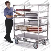 LAKESIDE Banquet Cart: 1,000 lb Max Load Capacity, 6 Shelves, 30 3/4 in Overall Wd, 70 in Shelf Lg (MPN 598). Key specifications — NSF Certified: Yes; Material: Stainless Steel; Brand: LAKESIDE; Includes Handle: Yes; Shelf Edge Style: All Edges Down.