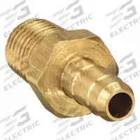 PARKER Barbed Fitting Adapter: 11/64 in ID x 11/64 in ID Size, Barbed x MNPT, Brass, Rigid (MPN 28-4-4). Key specifications — Brand: PARKER.