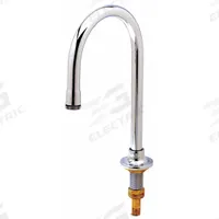 T&S BRASS Spout: Spout, Gooseneck, Swivel Spout, Brass, Chrome, 13.59 gpm Flow Rate, Laminar, NPSM (MPN B-0520). Key specifications — Includes: Supply Nipples; Product Type: Spout; Spout Style: Swivel; Body Material: Brass; Brand: T&S BRASS.