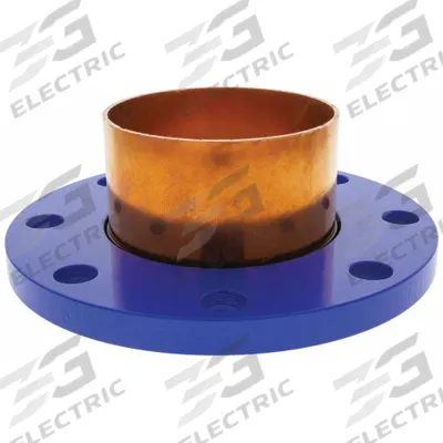 NIBCO Sweat Fitting Adapter: 5 in CTS x 5 in Pipe, Cup x Flange, Wrot Copper (MPN 9405755) - Low-Lead Cast Copper & Bronze Tube Flanges