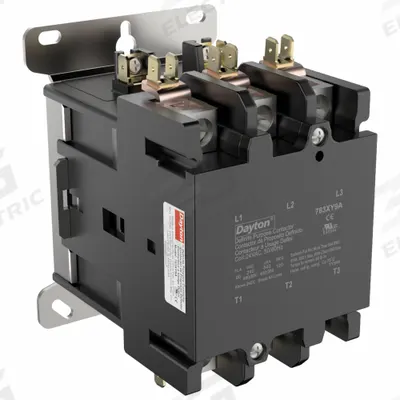 Dayton Definite Purpose Magnetic Contactor: 3 Poles, 24V AC, 90 A - Non-Reversing Definite Purpose Contactors