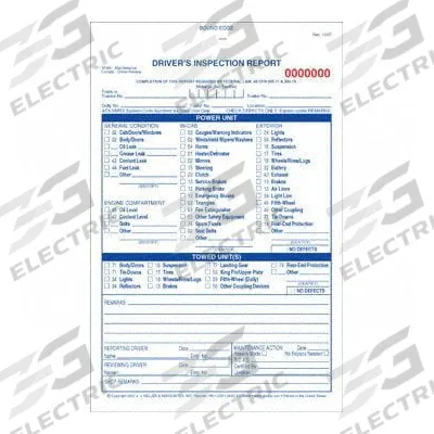 JJ KELLER Detailed Vehicle Inspection Report: Carbon, 31 Forms - All-Type Vehicle Inspection Forms