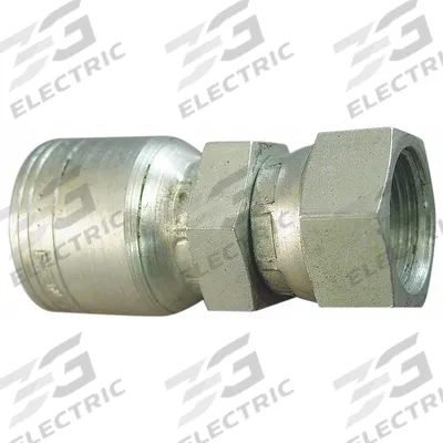 AEROQUIP Hydraulic Crimp Fitting: Steel x Steel, Straight, -6 For Hose Dash Size - Aeroquip Crimp Hydraulic Hose Fittings with Metric Connection