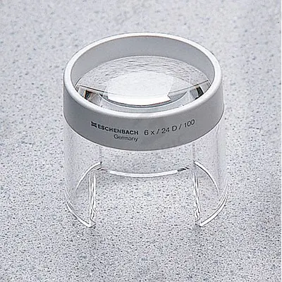 APPROVED VENDOR Stand Magnifier: 6X, 300 mm Focal Distance, 1.96 in Lens Dia - Magnifiers