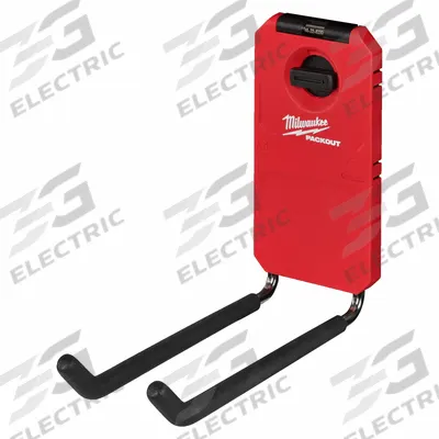 MILWAUKEE PACKOUT Straight Hook: 3 13/16 in D x 10 3/16 in H x 8 in L, Metal/Polymer - PACKOUT Storage Hooks