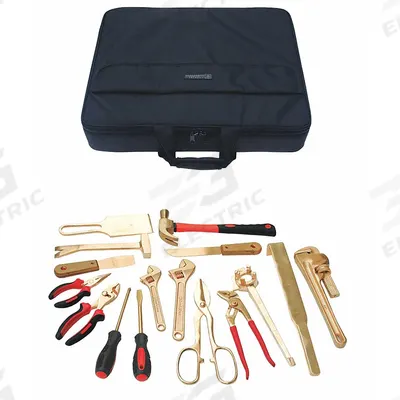 WESTWARD Nonsparking Tool Kit: 16 Total Pcs - Standard Nonsparking Tool Sets