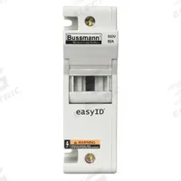BUSSMANN Fuse Block: Finger-Safe, 1 Pole, 600 V AC, DIN Rail Mounting, Box Lug Termination (MPN CH60J1I). Key specifications — Brand: BUSSMANN.