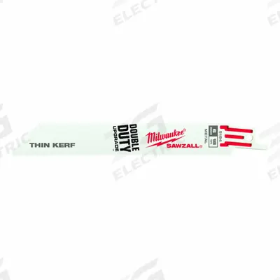 MILWAUKEE TOOL & EQUIPMENT Reciprocating Saw Blade: 18 Teeth per Inch, 6 in Blade Lg - General Purpose Blades