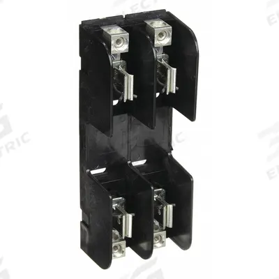 MERSEN Fuse Block: Open Block Design, 2 Pole, 250 V AC, Box Lug - Fuse Blocks for UL Class RK1 & RK5 Fuses