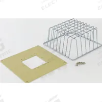 SCHNEIDER Thermostat Accessory Wire Guard: Screw-On, 6 1/2 in H x 6 5/8 in W x 3/14 in D (MPN AT-1163). Key specifications — Cover Type: Screw-On; Brand: SCHNEIDER; Inside HxWxD: 6-1/2 in H x 6-5/8 in W x 3/14 in D.