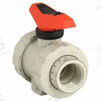 GF PIPING SYSTEMS Manual Two-Way Ball Valve: 1 1/2 in, Polypropylene, Straight, FNPT x FNPT, Lever (MPN 167546326). Key specifications — Brand: GF PIPING SYSTEMS; Handle: Lever.