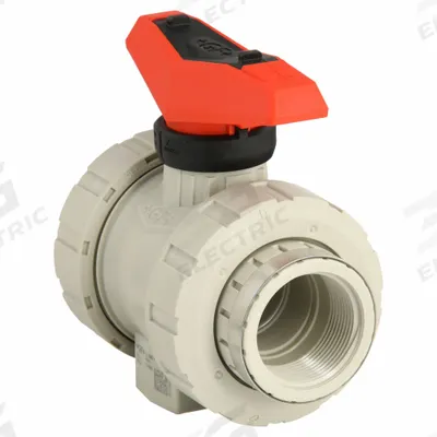 GF PIPING SYSTEMS Manual Two-Way Ball Valve: 1 1/2 in, Polypropylene, Straight, FNPT x FNPT - Polypropylene Ball Valves