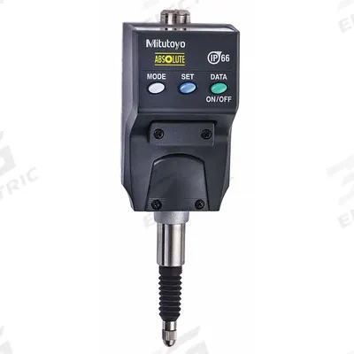 MITUTOYO Slim Design Digital Indicator: 0 in to 0.22 in /0 mm to 5.6 mm, Inch/Metric - Digital Indicators with Removable Flat Back