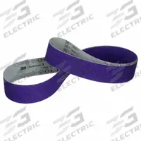3M CUBITRON 3 Cloth Grinding Belt: 1/2 in W x 24 in L, Ceramic, 36 Grit, YF Wt Polyester Backing (MPN 7100317516). Key specifications — Brand: 3M CUBITRON 3; Series: Cubitron 1184F.