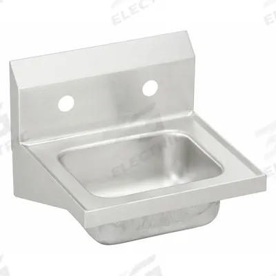 ELKAY Hand Wash Sink: 1 Stations, 6 in Bowl Dp, 12 in Bowl Lg, 9 1/4 in Bowl Wd - One-Station Wall-Mounted Hand Sinks without Faucets