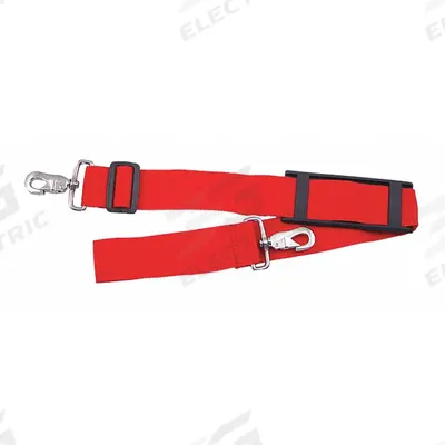 R&B FABRICATIONS Shoulder Strap: Nylon, Red, Snap, 48 in Lg, 2 in Wd - Turnout Gear Straps