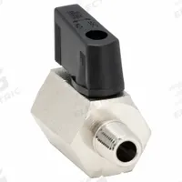 APPROVED VENDOR Manual Two-Way Ball Valve: 1/8 in, Nickel-Plated Brass, Straight, MNPT x FNPT (MPN G-CMV-18NL). Key specifications — Brand: APPROVED VENDOR; Handle: Wedge.