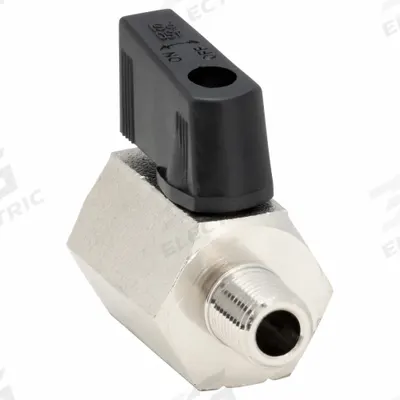 APPROVED VENDOR Manual Two-Way Ball Valve: 1/8 in, Nickel-Plated Brass, Straight - Mini Brass Ball Valves