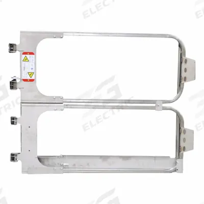 PS INDUSTRIES Full Height Ladder Safety Gate: Stainless Steel, For 40 in to 50 in Opening Wd - Full-Height Single-Door Metal
