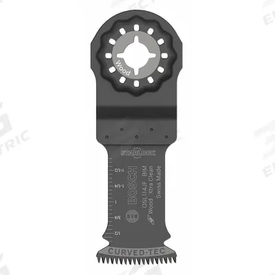 BOSCH Oscillating Tool Blade: 1 1/4 in Blade Wd, 4 in Overall Lg, Plunge Cutting - Starlock Mounted Blades