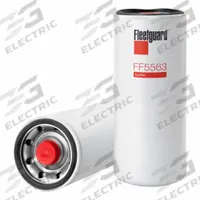 FLEETGUARD Fuel Filter: Spin-On, 11 5/16 in Overall Lg, 4 3/4 in Outside Dia, 3 7/8 in Inside Dia (MPN FF5563). Key specifications — attr434022: FLEETGUARD; attr427730: Plastic; attr1017112: Trucks; attr1017113: Komatsu.