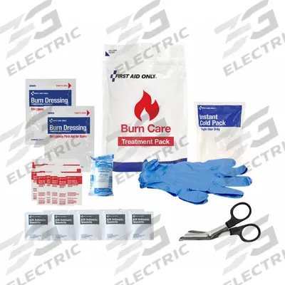FIRST AID ONLY Burn Care Treatment Pack: 41 Components, Plastic, Bag, White, Burn Kit - Trauma Kit Refills