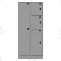 SENTINEL Law Enforcement Evidence Locker: Pass-Through Backing, Keyless Lift Latch, 4 Compartments (MPN 04AA-PT). Key specifications — Brand: SENTINEL; Product Ships: Assembled; Color: Gray.