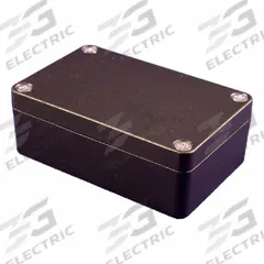 HAMMOND Enclosure: Die-Cast Aluminum, 3 in x 2 in x 1 in, NEMA 1/12/13/4/4X, Solid Cover, Screw On (MPN 1550Z103BK). Key specifications — Brand: HAMMOND; Closure Method: Screws; Enclosure Material: Die-Cast Aluminum; Knockouts: Not Included.