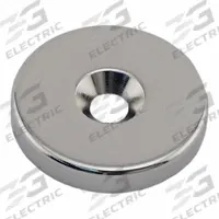 APPROVED VENDOR Rare Earth Magnet: Neodymium, 1 in Outside Dia, 0.187 in Thick, Ring Magnet, 45 (MPN NR010020NCTS). Key specifications — Color: Silver; Max Pull Force: 23.5 lbf.
