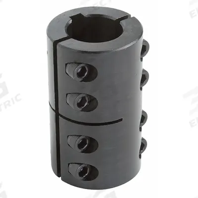 Dayton Rigid Shaft Coupling: 1 in Bore Dia 1, 1 in Bore Dia 2, Round Keyed - Two-Piece Rigid Shaft Couplings