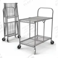 APPROVED VENDOR Wire Shelf Utility Cart: 200 lb, 2 Shelf, 19 in L x 37 in W x 31 in H Dim, Silver (MPN WSCC-2). Key specifications — Shelf Orientation: Flat; Caster/Wheel Configuration: (2) Swivel with Brake; Finish: Chrome; Brand: APPROVED VENDOR.