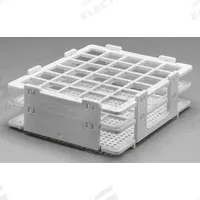 Tube Rack: 4 1/8 in Overall Wd, 1 3/4 in Overall Ht, 5 in Overall Lg, Polypropylene, White, Benchtop (MPN F18514-0016). Key specifications — Material: Polypropylene; Mounting Location: Benchtop; Color: White; Product Type: Test Tube Rack; Total Holding Capacity: (30) Places; Brand: SP SCIENCEWARE.
