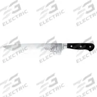 MERCER CUTLERY Chef Knife: Taper Ground Edge, 9 in Overall Lg, Steel Blade, Black Handle, Forged (MPN M23520). Key specifications — Sub-brand: Renaissance; Brand: MERCER CUTLERY; Blade Material: Steel; Blade Type: Taper Ground Edge; Forged/Stamped: Forged; Handle Color: Black; Handle Material: Glass Reinforced Polyoxymethylene; Knife Type: Chef's Knife.
