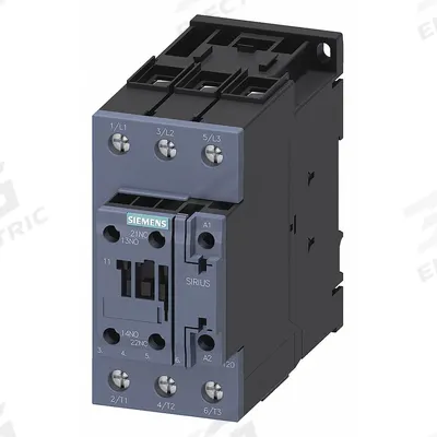 Siemens Magnetic Contactor: Non-Reversing, 3 Poles, 3NO Contacts, 80 A - Non-Reversing IEC Contactors