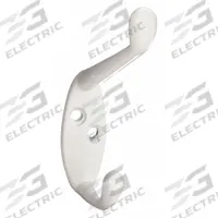 APPROVED VENDOR Coat Hook: Screw, 35 lb Wt Capacity, 2 Points per Hook, White, 2 in Projection, Zinc (MPN 1XNE3). Key specifications — Color: White; Finish: Painted; Material: Zinc; Product Type: Coat Hook.