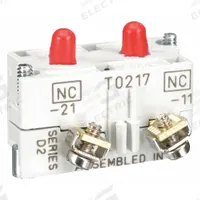 EATON Contact Block: 30 mm Panel Mounting Size, 2NC, Momentary, 10250T/E34 Series (MPN 10250T3). Key specifications — Switch Action: Momentary; Terminal Connection Type: Screw Clamp Terminals; Brand: EATON; Compatible with Series: E34.