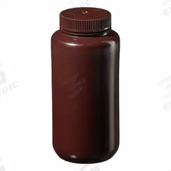 NALGENE Laboratory Bottle: HDPE, 1 L, 32 fl oz, Closure Included, Amber, 63 mm, Polypropylene (MPN 2106-0032). Key specifications — Brand: NALGENE; Graduated: No; Body Color: Amber.