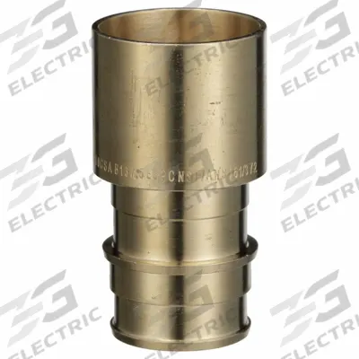 ZURN Barbed Fitting Adapter: 19/32 in ID x 3/4 in Pipe Size, Barbed x FTG, Brass - Expansion Brass Barbed Tube Fittings