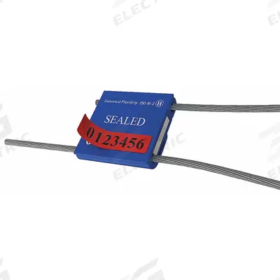 UNIVERSEAL Cable Seals: Blue, Steel, 12 in Cable Lg, 1/16 in Cable Dia, Sequential - Adjustable-Length Cable Seals