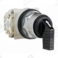 SCHNEIDER Selector Switch: 30 mm Panel Mounting Size, 3 Positions, Extended Lever, SPDT, Metallic (MPN 9001KS43FBH13). Key specifications — AC Contact Rating: 1.5 A @ 480 V; Action: Maintained/Maintained/Maintained; Cam: C; DC Contact Rating: 0.55 A @125 V; Hazardous Location Specification: Not Rated; Operator Head Material: Polycarbonate; Operator Head Type: Long-Handled Knob; Operator Illumination: Non-Illuminated.