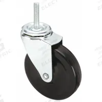 APPROVED VENDOR Stem Caster: 4 in Wheel Dia., 1 in Wheel Wd, Swivel, Swivel, 3/8 in Stem Dia., Steel (MPN 20TM51). Key specifications — Brand: APPROVED VENDOR; Thread Size: 3/8"-16; Wheel Bearing Type: Plain; Wheel/Tread Color: Black; Roll Up: Swivel.