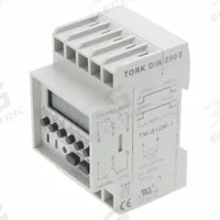 TORK Electronic Timer: 7 day, SPDT, 120V AC, 14 Events Available, Digital (MPN DIN200B). Key specifications — Astronomic Functionality: Not Astronomic; Brand: TORK.