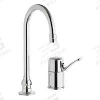 CHICAGO FAUCETS Gooseneck Bathroom Faucet: 2302, Cast Brass, Polished Chrome Finish, 1 gpm Flow Rate (MPN 2302-E73ABCP). Key specifications — Includes: Mounting Hardware; Brand: CHICAGO FAUCETS; Series: 2302.